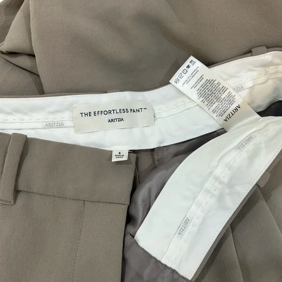 Aritzia The Effortless Plant Pleated High-Waist Wide-Leg Pants in Taupe - Picture 9 of 9